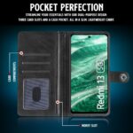 Shock Proof Flip Cover Back Case for Mi Redmi 13 5G | Magnetic Wallet Leather Case with Stand - Image 6