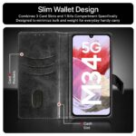 Shock Proof Flip Cover Back Case for Samsung Galaxy M34 5G | Magnetic Wallet Leather Case with Stand - Image 6