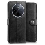 Shock Proof Flip Cover Back Case for Iqoo Z10 5G | Magnetic Wallet Leather Case with Stand - Image 2