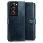 Shock Proof Flip Cover Back Case for Realme 14X 5G | Magnetic Wallet Leather Case with Stand - Image 4