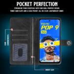 Shock Proof Flip Cover Back Case for Tecno Pop 9 5G | Magnetic Wallet Leather Case with Stand - Image 6