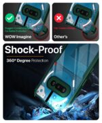 kelpuj Shock Proof Clear Protective Back Case for Nothing Phone 3a 5G - AirEDGE Technology | 360 Degree Camera Protection | Transparent Hybrid Back Case Mobile Cover - Green - Image 6