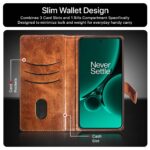 Shock Proof Flip Cover Back Case for 1+ Oneplus Nord Ce 3 5G | Magnetic Wallet Leather Case with Stand - Image 3
