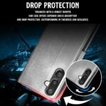 Shock Proof Flip Cover Back Case for Samsung Galaxy M16 5G | Magnetic Wallet Leather Case with Stand - Image 4