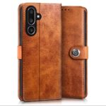 Shock Proof Flip Cover Back Case for Samsung Galaxy M36 5G | Magnetic Wallet Leather Case with Stand - Image 2