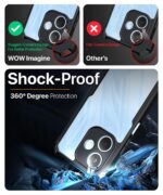 Shock Proof Clear Protective Back Case for Oppo A5 Pro 5G - AirEDGE Technology | 360 Degree Camera Protection | Transparent Hybrid Back Case Mobile Cover - Black - Image 3