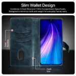 Shock Proof Flip Cover Back Case for Xiaomi Mi Redmi Note 8 | Magnetic Wallet Leather Case with Stand - Image 3