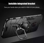 Shock Proof Back Case Mobile Cover for Vivo S1 Pro (Armor | Hybrid PC + TPU | Full Protection with Ring Holder Kickstand | Carbon Black) - Image 4