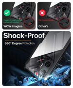 Shock Proof Clear Protective Back Case for Poco F7 5G - AirEDGE Technology | 360 Degree Camera Protection | Transparent Hybrid Back Case Mobile Cover - Black - Image 3