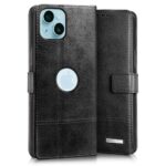 Shock Proof Flip Cover Back Case for Apple Iphone 15 Plus | Magnetic Wallet Leather Case with Stand - Image 3