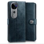 Shock Proof Flip Cover Back Case for Vivo V40 | Magnetic Wallet Leather Case with Stand - Image 3