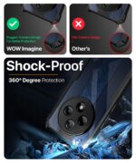 kelpuj Thermoplastic Polyurethane Shock Proof Clear Protective Back Case for Oppo F27 Pro Plus 5G-Airedge Technology|360 Degree Camera Protection|Transparent Hybrid Back Case Mobile Cover-Black - Image 6