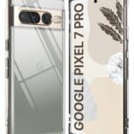 kelpuj Crystal Clear Transparent Back Case for Compatible with Google Pixel 7 Pro | Shockproof Flexible TPU Silicone Cover | Full Body & Camera Protection Transparent