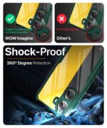 Shock Proof Clear Protective Back Case for Poco X7 Pro 5G - AirEDGE Technology | 360 Degree Camera Protection | Transparent Hybrid Back Case Mobile Cover - Green - Image 3