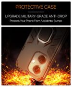 Shock Proof Back Case Mobile Cover for OnePlus Nord CE 3 5G | Bumper Back Cover Case (Tough Armor | Hybrid PC + TPU | Full Protection with Ring Holder & in-Built Kickstand | Black) - Image 4