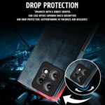 Shock Proof Flip Cover Back Case for Motorola Moto Edge 50 Pro | Magnetic Wallet Leather Case with Stand - Image 5