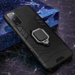 Shock Proof Back Case Mobile Cover for Samsung Galaxy S20 (Armor | Hybrid PC + TPU | Full Protection with Ring Holder Kickstand | Carbon Black) - Image 3