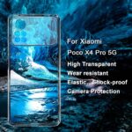 Flexible Shockproof Crystal Clear TPU Back Cover Case Full Protection with Cushioned Edges Clear TPU Back Case Cover for Poco X4 Pro Transparent - Image 5