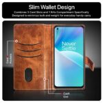 Shock Proof Flip Cover Back Case for 1+ Oneplus Nord 2T | Magnetic Wallet Leather Case with Stand - Image 3