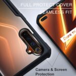 Polycarbonate Shock Proof Clear Protective Back Case for Realme 6 Pro - Airedge Technology | 360 Degree Camera Protection | Back Case Mobile Cover for Realme 6 Pro - Black - Image 3