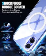 Ultra-Hybrid Back Case Cover for iPhone 16 Compatible with MagSafe | Sleek Hard Crystal Clear Back | Drop & Camera Protection | Shockproof Mobile Case for iPhone 16 (PC & TPU, Transparent) - Image 5