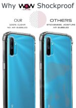 Realme C3 Shockproof Back Cover Case | Flexible Protective Cushioned Edges Crystal Clear TPU Bumper Corners Back Case Cover for Realme C3 Transparent - Image 4
