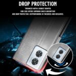 Shock Proof Flip Cover Back Case for Motorola Moto Edge 50 Fusion 5G | Magnetic Wallet Leather Case with Stand - Image 8