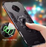 Shock Proof Back Case Mobile Cover for Vivo S1 Pro (Armor | Hybrid PC + TPU | Full Protection with Ring Holder Kickstand | Carbon Black) - Image 3