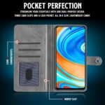 Shock Proof Flip Cover Back Case for Redmi Note 10 Lite | Magnetic Wallet Leather Case with Stand - Image 3