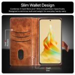 Shock Proof Flip Cover Back Case for Oppo Reno 8T 5G | Magnetic Wallet Leather Case with Stand - Image 3
