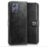 Shock Proof Flip Cover Back Case for Motorola Moto G54 5G | Magnetic Wallet Leather Case with Stand - Image 4