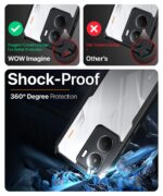 Shock Proof Clear Protective Back Case for Realme P3 5G - AirEDGE Technology | 360 Degree Camera Protection | Transparent Hybrid Back Case Mobile Cover - Black - Image 3