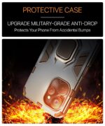 Shock Proof Back Case Mobile Cover for Realme 9i 5G | Realme 9i 5G | Back Cover Case (Tough Armor | Hybrid PC + TPU | Ring Holder & in-Built Kickstand | Blue) - Image 4