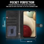 Shock Proof Flip Cover Back Case for Samsung Galaxy F12 | Magnetic Wallet Leather Case with Stand - Image 4