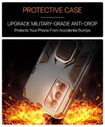 Shock Proof Back Case Mobile Cover for Realme GT Master Edition | Back Cover Case (Tough Armor | Hybrid PC + TPU | Ring Holder & in-Built Kickstand | Blue) - Image 4