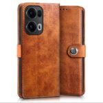 Shock Proof Flip Cover Back Case for Oppo Reno 13 Pro 5G | Magnetic Wallet Leather Case with Stand - Image 3