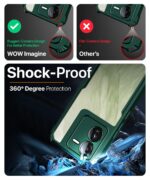 Shock Proof Clear Back Case Mobile Cover for iQOO Z9 5G (Hard | Hybrid PC + TPU | Full Armour Device & Camera Protection | Green) - Image 4
