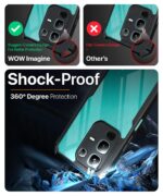 kelpuj Shock Proof Clear Protective Back Case for Infinix Note 50X 5G - AirEDGE Technology | 360 Degree Camera Protection | Transparent Hybrid Back Case Mobile Cover - Black - Image 4