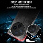 Shock Proof Flip Cover Back Case for Vivo X200 5G | Magnetic Wallet Leather Case with Stand - Image 5