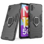 Shock Proof Back Case Mobile Cover for Samsung Galaxy M13 5G | Back Cover Case (Tough Armor | Hybrid PC + TPU | Ring Holder & in-Built Kickstand | Black) - Image 2