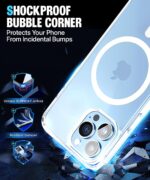 Ultra-Hybrid Back Case Cover for iPhone 13 Pro | Compatible with MagSafe | Drop and Camera Protection | Shock Proof Crystal Clear Mobile Back Case (PC+TPU, Transparent) - Image 5