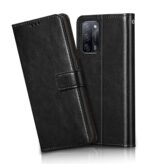 Shock Proof Flip Cover Back Case for Oppo A53S 5G | Magnetic Wallet Leather Case with Stand - Image 2