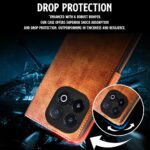 Shock Proof Flip Cover Back Case for Iqoo 13 5G | Magnetic Wallet Leather Case with Stand - Image 5