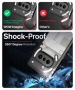 Shock Proof Clear Protective Back Case for Nothing Phone 3a 5G - AirEDGE Technology | 360 Degree Camera Protection | Transparent Hybrid Back Case Mobile Cover - Black - Image 6