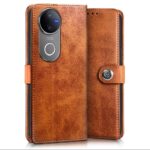 Shock Proof Flip Cover Back Case for Iqoo Z10R 5G | Magnetic Wallet Leather Case with Stand - Image 2
