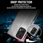 Shock Proof Flip Cover Back Case for Motorola Moto G35 5G | Magnetic Wallet Leather Case with Stand - Image 8