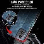 Shock Proof Flip Cover Back Case for Motorola Moto G34 5G | Magnetic Wallet Leather Case with Stand - Image 8