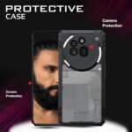 Shock Proof Clear Back Case Mobile Cover for Nothing Phone 3a Pro (Hard | Hybrid PC + TPU | Full Armour Device & Camera Protection | Earthy Black) - Image 2