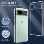 Crystal Clear Back Case Cover for Google Pixel 7A | Full Device & Camera Protection Shockproof TPU Silicone Back Cover Case Transparent - Image 2