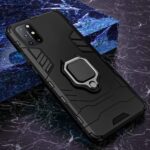 Shock Proof Back Case Mobile Cover for 1+ OnePlus 9R | 8T (Armor | Hybrid PC + TPU | Full Protection with Ring Holder Kickstand | Black) - Image 2